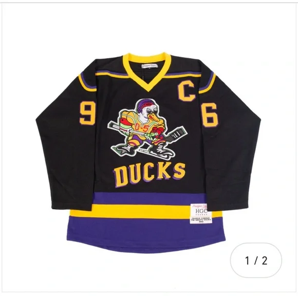 Mighty Ducks Charlie Conway Vintage 1992 Hockey Jersey UC Shirts